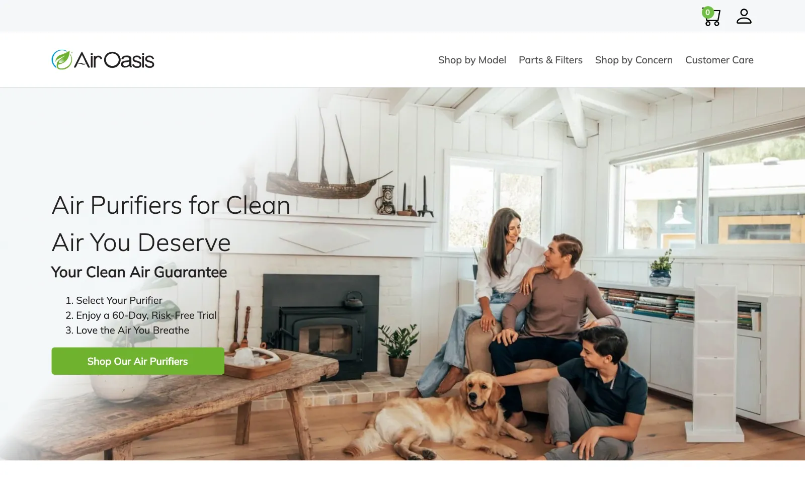 Air Oasis website